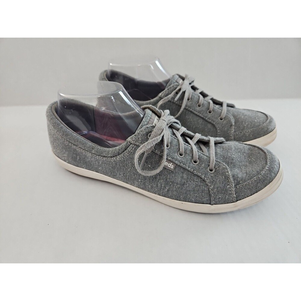 Keds Women's Size 10 Center Brushed Denim Low Top Sneaker Shoes Ortholite Grey